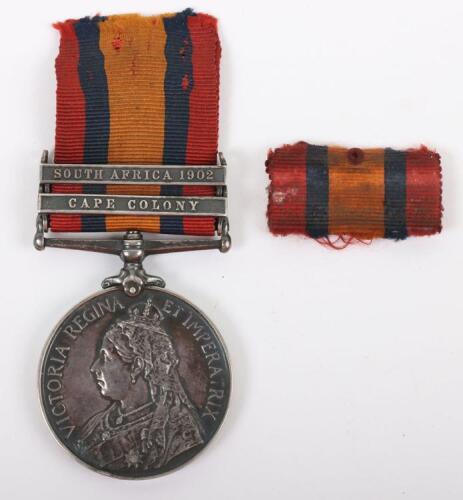 Queens South Africa Medal to the 4th Battalion Durham Light Infantry,