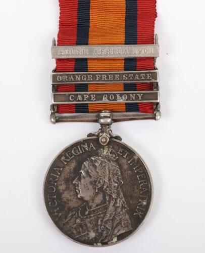 Queens South Africa Medal 3rd Battalion Durham Light Infantry