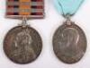 Boer War and Militia Long Service Pair of Medals Durham Light Infantry - 2