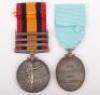 Boer War and Militia Long Service Pair of Medals Durham Light Infantry - 3