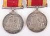 A Scarce Double Issue Pair of Medals for Service in the Boxer Rebellion, China War medal 1900 - 8