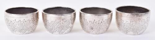 A set of four Victorian silver salts, by Goldsmiths & Silversmiths Co, London 1884