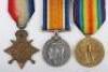 Great War 1914 Medal Trio to the 2nd Battalion Durham Light Infantry Who Was Taken Prisoner of War