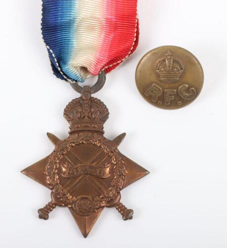 1914-15 Star of Second Lieutenant Henry Elliot Byers 3rd Battalion Duke of Cornwall’s Light Infantry Attached Royal Flying Corps who was Killed in a Flying Accident on 12th November 1916