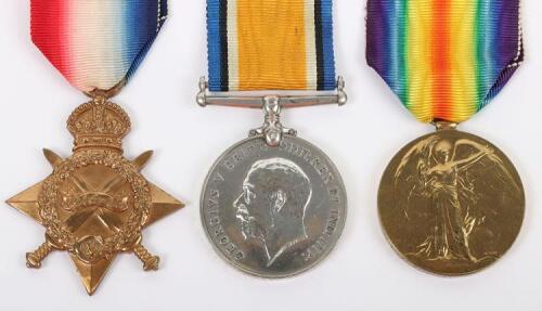 An Unusual Great War 1914-15 Star Medal Trio to the Rhodesia Regiment for Service in East Africa