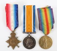 A 1916 Battle of the Somme Killed in Action Medal Group of Three 11th Battalion Northumberland Fusiliers