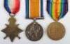 WW1 1914-15 Star Medal Trio Awarded to a Private in the Durham Light Infantry Who was Discharged Due to the Effects of a Gun Shot Wound to the Thigh - 4