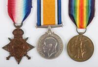 Great War August 1915 Gallipoli Campaign Missing in Action 1914-15 Star Medal Trio 2nd Battalion Hampshire Regiment