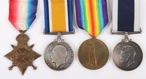 A Great War Royal Navy Long Service Medal Group of Four to a Stoker Who Spent Most of the War Serving on HMS New Zealand and Was Present at Many of the Crucial Naval Battles of the War