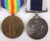 A Great War Royal Navy Long Service Medal Group of Four to a Stoker Who Spent Most of the War Serving on HMS New Zealand and Was Present at Many of the Crucial Naval Battles of the War - 3