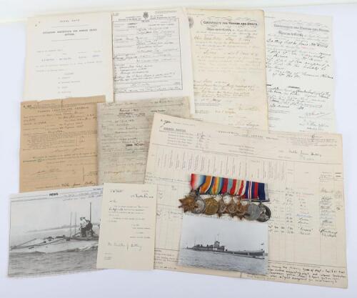 A Good Royal Navy Long Service Medal Group of Eight Awarded to a Stoker Who Served in Submarines During the Great War and in Boom Defence During the Second World War