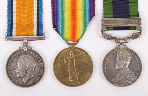 Great War and North West Frontier Medal Group of Three to the Kent Cyclist Battalion