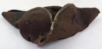 A Early British Military Tricorne Hat of Late 18th Century Style