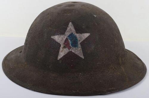 WW1 American 2nd Division 6th US Marine Regiment 73rd Machine Gun Company Steel Combat Helmet