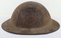 WW1 American 113th Artillery Steel Combat Helmet Shell