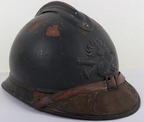 WW1 French Artillery Adrian Pattern Steel Combat Helmet