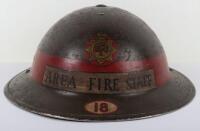 WW2 British National Fire Service (N.F.S) Area Fire Staff Steel Helmet