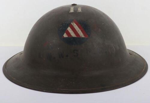 American M1917 Steel Combat Helmet Issued to the Civil Defence