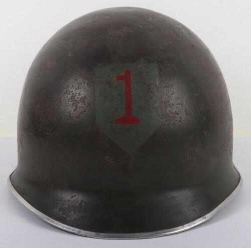 American 1st Infantry Division M1 Steel Combat Helmet