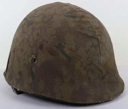 Falklands War Argentine Battle Damaged Steel Combat Helmet