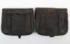 Pair of British 1882 Pattern Black Ammunition Pouches - 3