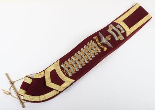 EIIR 3rd Battalion Parachute Regiment Flag Bearers Full Dress Baldrick / Sash