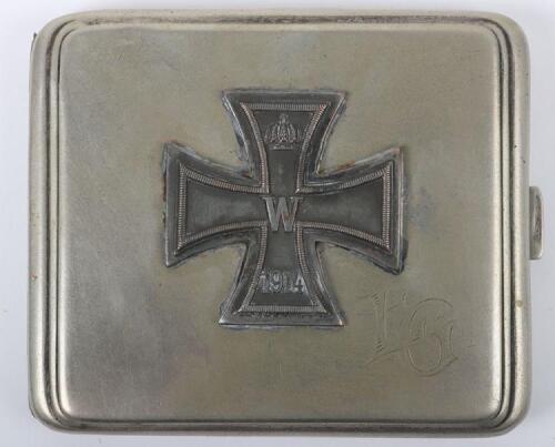 Imperial German Soldiers Cigarette Case with Iron Cross