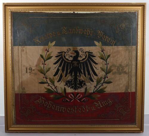 Large and Impressive Imperial German Veterans Association Banner / Standarte 1912
