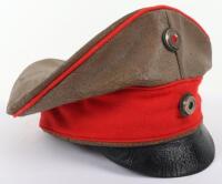 Very Rare WW1 German Officers Field Cap in Ersatz Oilskin Cloth