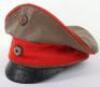 Very Rare WW1 German Officers Field Cap in Ersatz Oilskin Cloth - 2