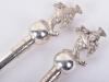 A fine and rare pair of Victorian silver salad spoons, by Wilson & Davis, London 1879 - 4
