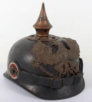 WW1 German Ersatz Spun Steel Prussian Pickelhaube