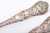 A fine pair of Victorian Bacchanalian pattern parcel gilt salad servers, by Henry John Lias & James Wakely, London 1880 - 2