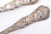 A fine pair of Victorian Bacchanalian pattern parcel gilt salad servers, by Henry John Lias & James Wakely, London 1880 - 3