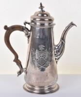 A George II silver coffee pot, by Thomas Rush, London 1759