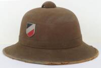 WW2 German Afrikakorps (D.A.K) Tropical Issue Tropenhelm (Pith Helmet)