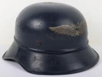 WW2 German Luftschutz Gladiator Pattern Steel Helmet