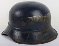 WW2 German Luftschutz Gladiator Pattern Steel Helmet