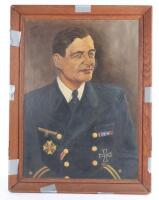 Portrait Painting of WW2 German Kriegsmarine Officer