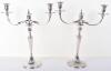 A pair of George III silver cast twin light candelabra, John Edwards, London 1795 and another maker - 4
