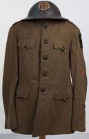 WW1 American Tunic and Steel Helmet of the Advance Sector Supply