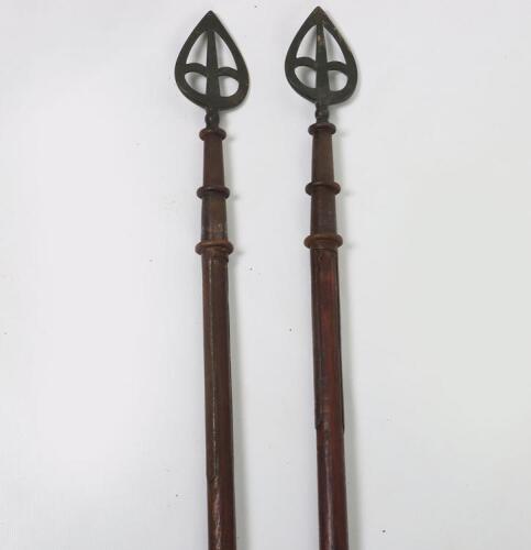 Pair of 18th/19th Century Military Standard Poles