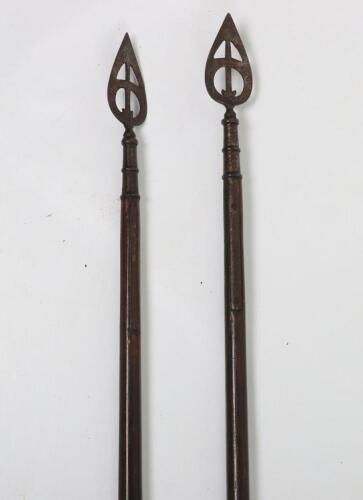 Pair of 18th/19th Century Military Standard Poles