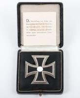 WW2 German Iron Cross 1st Class 1939 Screw Back Type by Wachtler & Lange L/55 in Original Box of Issue