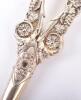 A set of French silver gilt Bacchanalian pattern tongs and scissors - 3