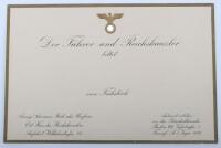 Adolf Hitler Invitation to Breakfast