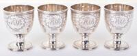 A set of four George III silver egg cups, by Walter Brind, London 1795