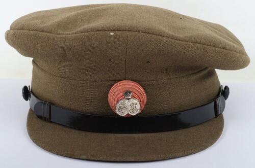 Scarce WW2 11th or 12th (Queens Westminster) Battalion Kings Royal Rifle Corps Officers Service Dress Peaked Cap