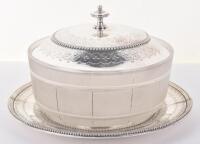 A Victorian silver and glass butter dish, Thomas Bradbury & Sons, London 1880