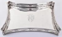 A George III silver gallery tray/salver, by T Heming, London 1780